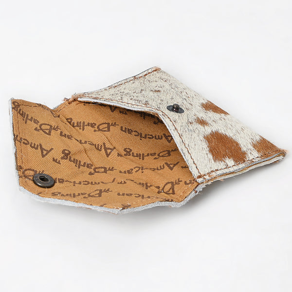 LC-ADBGZ141 Hair-On Cowhide Coin Purse - Western Leather Mini Wallet