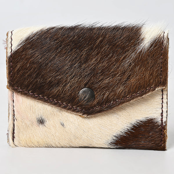 LC-ADBGZ141 Hair-On Cowhide Coin Purse - Western Leather Mini Wallet