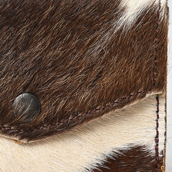 LC-ADBGZ141 Hair-On Cowhide Coin Purse - Western Leather Mini Wallet