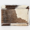 LC-ADBGZ141 Hair-On Cowhide Coin Purse - Western Leather Mini Wallet