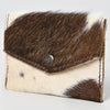 LC-ADBGZ141 Hair-On Cowhide Coin Purse - Western Leather Mini Wallet