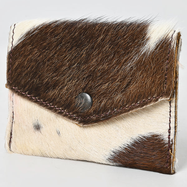 LC-ADBGZ141 Hair-On Cowhide Coin Purse - Western Leather Mini Wallet