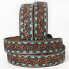 BER169-Hand Carved Western leather Belt