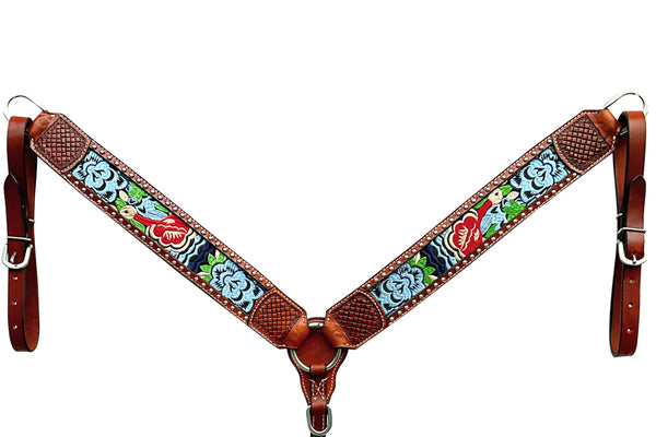 BER336-Western Leather Breast Collar