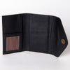 SKBG105Wallet Hand Tooled Saddle Leather and Upcycled Canvas Ladies Bag H4XW6 SKBG105 SKBG