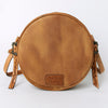 ADBG933 American Darling Western Leather Canteen Bag with Hand Tooled Floral Artistry