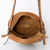 ADBG933 American Darling Western Leather Canteen Bag with Hand Tooled Floral Artistry