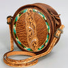 ADBG933 American Darling Western Leather Canteen Bag with Hand Tooled Floral Artistry