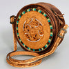 ADBG933 American Darling Western Leather Canteen Bag with Hand Tooled Floral Artistry