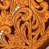 ADBG933 American Darling Western Leather Canteen Bag with Hand Tooled Floral Artistry