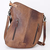 ADBG938 American Darling Western Leather Large Cross body Bag with Hair-On Cowhide and Fringes