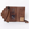 ADBG941 American Darling Handcrafted Hair-On Cowhide Wallet with Hand Tooled Floral Carved Leather