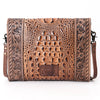 ADBG942 American Darling Handcrafted Crocodile Embossed Leather Small Cross body Bag