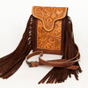ADBG943 American Darling Handcrafted Hand Tooled Floral Leather Cell phone holder