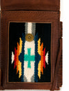 ADBG943 American Darling Handcrafted Western Leather Cell phone holder with Woven Saddle Blanket
