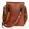 ADBG943 American Darling Handcrafted Western Leather Cell phone holder with Woven Saddle Blanket