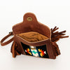 ADBG943 American Darling Handcrafted Western Leather Cell phone holder with Woven Saddle Blanket
