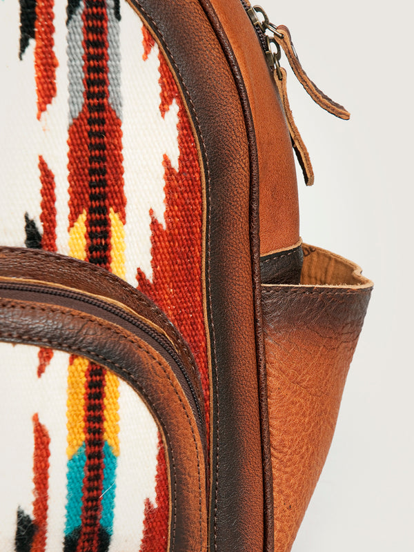ADBG944 American Darling Handcrafted Backpack with Hand Woven Saddle Blanket and Genuine Leather