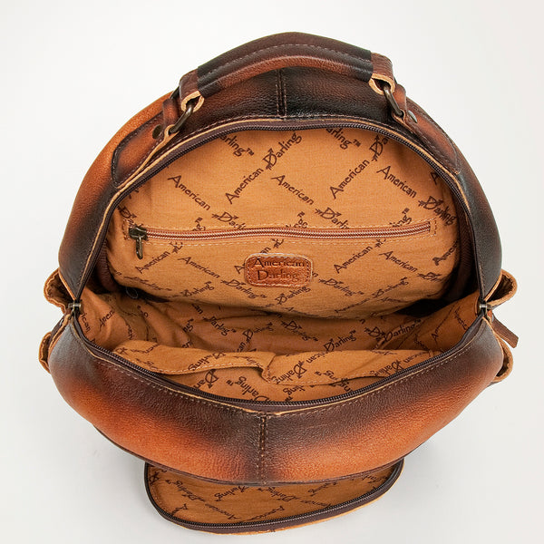 ADBG944 American Darling Handcrafted Backpack with Hand Woven Saddle Blanket and Genuine Leather