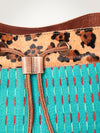 ADBG574 American Darling Southwestern Wool Bucket Bag Drawstring Tote with Leather Strap