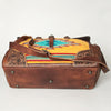 ADBG516 American Darling Hand Tooled Floral & Hand Woven Saddle Blanket Western Duffel Bag