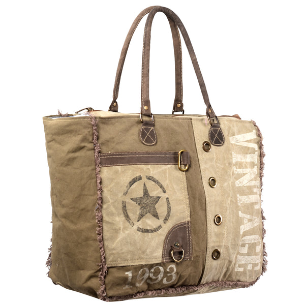 LC-KB348 Weekender Upcycled Canvas Ladies Bag