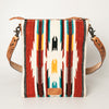 ADBG948 American Darling Western Leather Large Cross body Bag Hand Tooled Floral Saddle Blanket