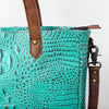 ADBG957 American Darling Exotic Embossed Leather Western Tote Bag with Adjustable Crossbody Strap