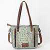 ADBG959 Crocodile Embossed Genuine Leather Western Tote Compact Handbag by American Darling