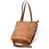 ADBG960 American Darling Exotic Crocodile Textured Leather Tote Bag with Crossbody Strap