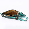 ADBG961 American Darling Crocodile Embossed Western Leather Wristlet Bag