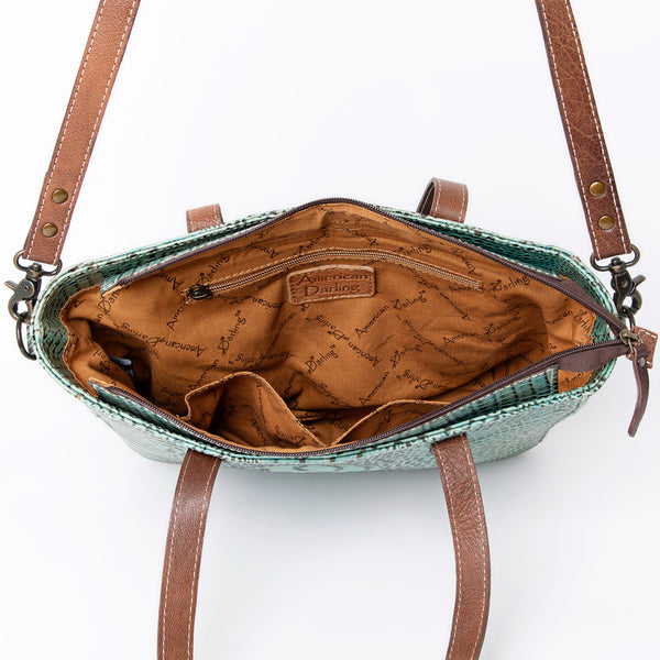 ADBG964 American Darling Crocodile Embossed Western Leather Tote Bag