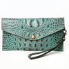 ADBG968 American Darling Crocodile Embossed Western Leather Wallet
