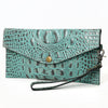 ADBG968 American Darling Crocodile Embossed Western Leather Wallet