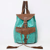 ADBG972 American Darling Crocodile Embossed Western Leather Backpack
