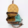 ADBG972 American Darling Crocodile Embossed Western Leather Backpack
