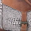 ADBG972 American Darling Crocodile Embossed Western Leather Backpack