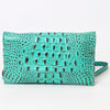 ADBG973 American Darling Crocodile Embossed Western Leather Wallet Bag