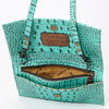 ADBG973 American Darling Crocodile Embossed Western Leather Wallet Bag