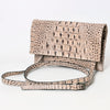 ADBG973 American Darling Crocodile Embossed Western Leather Wallet Bag