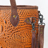 ADBG974 Alligator Embossed Genuine Leather Western Crossbody Tote with Tassels