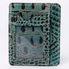 ADBG976 American Darling Crocodile Embossed Western Leather Card-Holder