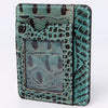 ADBG976 American Darling Crocodile Embossed Western Leather Card-Holder