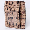 ADBG976 American Darling Crocodile Embossed Western Leather Card-Holder