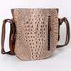 ADBG977 American Darling Fringed Western Leather Tote Bag - Crocodile Embossed