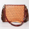 ADBGF105 American Darling Western Leather Envelope - Hand Tooled Floral Carved Purse with Fringes