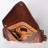 ADBGF105 American Darling Western Leather Envelope - Hand Tooled Floral Carved Purse with Fringes