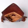 ADBGF105 American Darling Western Leather Envelope - Hand Tooled Floral Carved Purse with Fringes