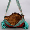 ADBG991 American Darling Crocodile Embossed Western Leather Cross body Bag with Saddle Blanket