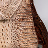 ADBG992 American Darling Crocodile Embossed Western Leather Shoulder Bag with Fringes